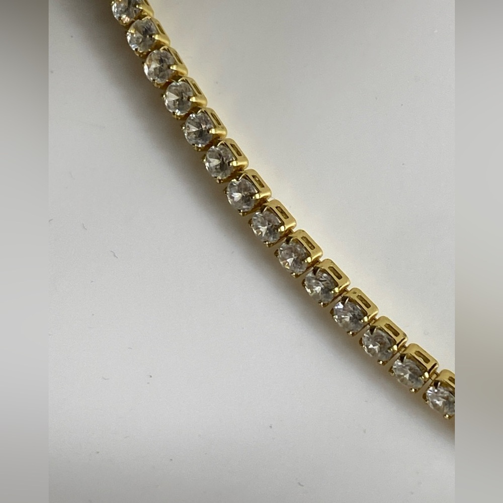 Hey Maeve Tennis Necklace 18K gold-plated cubic zirconia - Picture 5 of 9